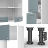 Küchenzeile R-Line Blau-Grau/Weiß 350 cm mit Hochschrank, AP Anthrazit Vicco Bild 5