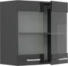 Küchenglasschrank R-Line Anthrazit Hochglanz 60 cm Vicco Bild 3
