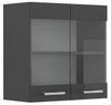 Küchenglasschrank R-Line Anthrazit Hochglanz 60 cm Vicco Bild 4