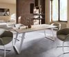 Esstisch Edge 200x100 Keramik Laminam® Travertino Bianco Creme-Weiß Metall Schräg Weiß Bild 2