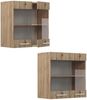 Küchenglasschrank R-Line Artisan-Eiche 60 cm Vicco Bild 5