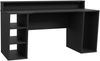 Gamingtisch >TEZAUR< 5 Fächer, 2 Böden, Ablage, schwarz - 160x91,1x72cm (B/H/T) Bild 4