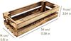 Creative Deco Holzkiste Weinkiste klein Obstkiste Aufbewahrungskiste 34x14x9 cm, echtes Kiefernholz Bild 2