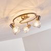 »Seveso« runde Deckenlampe aus Metall in Nickel-matt/Chrom, 3-flammig, verstellbare Strahler, 3 x E14 max. 40 Watt, moderne Leuchte in Gitter-Optik, mit Lichteffekt, LED geeignet Bild 5