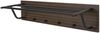 Wandgarderobe HWC-N78, 2 Kleiderstangen 4 Haken, skandinavischer Stil Metall Holz Melamin MVG 20x80x27cm ~ dunkelbraun Bild 5