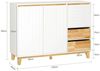 SoBuy FSB75-WN Sideboard, MDF, Lackiert, Weiß, 120 x 90 x 40 cm Bild 3