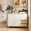 SoBuy FSB75-WN Sideboard, MDF, Lackiert, Weiß, 120 x 90 x 40 cm Bild 2