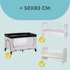 Spannbettlaken Kinderwagen stubenwagen für Babybett - 2X Bezug mit 1X Wasserdicht matratzenschoner 120x60 cm - matratzenbezug Spannbetttuch bettlaken Eulen Grau Bild 2