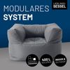 Lumaland Sitzsack-Sofa, Polyester, Sessel, Grau, 70 x 72 x 96 cm Bild 2