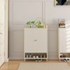 Schuhschrank Coleraine 115x80x35 cm Cremeweiß [en. casa] Bild 3