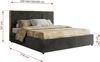 Premium Polsterbett LERIO CLASSIC 140 x 200 cm mit Stauraum, gepolstertem Kopfteil, Gasdruckfedern & Lattenrost - Modernes Design, Inkl. Lattenrost Pocket Matratze - Dunkelgrau Plüsch - VIRE LUX Bild 4