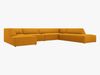 Micadoni Panorama-Ecksofa Ruby 7-Sitzer Rechts Kord Scala Gelb Bild 2