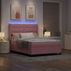 vidaXL Boxspringbett mit LED-Lichtleisten Rosa 140 x 200 cm Samt 3343873 Bild 5