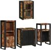 vidaXL Badezimmermöbel-Set mit Regal 4 pcs Mehrfarbig Massives Altholz 3305685 Bild 2