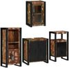 vidaXL Badezimmermöbel-Set mit Regal 4 pcs Mehrfarbig Massives Altholz 3305685 Bild 3