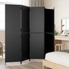 vidaXL Paravent 5-tlg. Schwarz Poly Rattan 365348 Bild 3