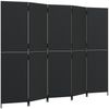vidaXL Paravent 5-tlg. Schwarz Poly Rattan 365348 Bild 2