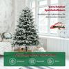 180 cm Künstlicher Weihnachtsbaum mit Schnee & Beleuchtung & 1022 gemischten Zweigspitzen Tannenbaum Bild 3