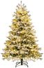 180 cm Künstlicher Weihnachtsbaum mit Schnee & Beleuchtung & 1022 gemischten Zweigspitzen Tannenbaum Bild 2