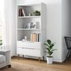 Bücherregal | Standregal Weiß 85x35x170,5 cm Massivholz Kiefer Bild 2