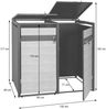 2er Mülltonnenverkleidung HWC-J82, Mülltonnenbox, erweiterbar, Metall 50kg, anthrazit ~ Marmor-Optik dunkel Bild 3