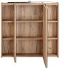 Badmöbel Set mit Keramikbecken un LED-Spiegelschrank TOSKANA-56 Wotaneiche/Hochglanz weiß BxHxT ca. 80/190/46cm Bild 3