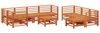 vidaXL Garten-Lounge-Set 10 pcs Wachsbraun Massives Kiefernholz 3418115 Bild 3