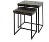 KAWOLA Couchtisch ESCADO Set 2-tlg. Teakholz schwarz 56 x 34 x 47 cm Bild 3