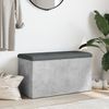 Sitzbank JONA mit Stauraum Betongrau 82x42x45 cm | Aufbewahrungsbank Flurbank Garderobenbank Bild 4