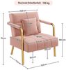 Yaheetech Sofa 1/2-Sitzer Polstersofa, Loungesessel mit Lendenkissen Einzelsofa Loveseat für Wohnzimmer Bild 3