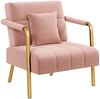 Yaheetech Sofa 1/2-Sitzer Polstersofa, Loungesessel mit Lendenkissen Einzelsofa Loveseat für Wohnzimmer Bild 5