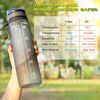 FULDENT Trinkflasche 1L Sport Wasserflasche BPA Frei rutschfest Gummi Grip Grau Bild 5