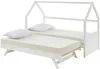 Vente-unique - HURRA Bett Holz, Platte Weiß - B 97 cm x H 143 cm x L 202 cm Bild 4