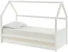 Vente-unique - HURRA Bett Holz, Platte Weiß - B 97 cm x H 143 cm x L 202 cm Bild 3