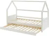 Vente-unique - HURRA Bett Holz, Platte Weiß - B 97 cm x H 143 cm x L 202 cm Bild 5