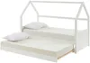 Vente-unique - HURRA Bett Holz, Platte Weiß - B 97 cm x H 143 cm x L 202 cm Bild 5