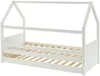 Vente-unique - HURRA Bett Holz, Platte Weiß - B 97 cm x H 143 cm x L 202 cm Bild 4