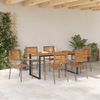 vidaXL Garten Essgruppe 7 pcs Grau Massivholz Akazie 3365461 Bild 4
