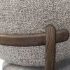 Esszimmerstuhl Udar aus Webstoff, modernes Design, Dunkelbraun, gepolstert, Holzgestell Bild 5