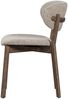 Esszimmerstuhl Udar aus Webstoff, modernes Design, Dunkelbraun, gepolstert, Holzgestell Bild 3