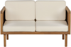 Beliani 'BARATTI' Lounge Set mit Tisch Ecksofa, Akazienholz Helles Beige Bild 5