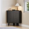 LuxusKollektion Eckkommode Eckschrank Sideboard Kommode Aufbewahrungsschrank 80x40x78cm Schwarz Bild 3