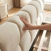 Simurq Polsterbett Bett 140x200 cm Doppelbett Modernes Futonbett, Leinen Stoff (ohne Matratze), Bubble Bett Mit Lattenrost Bild 4