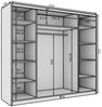 Schiebetürenschrank Schrank OSLO in Schwarz matt 250 x 215 x 58 cm Bild 4