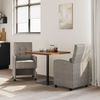 vidaXL Esszimmerstühle mit Rollen 2 pcs Grau 58 x 67 x 97 cm 42017894 Bild 3