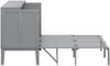 Merax Schrankbett 140x200 cm, Holzbett mit Lattenrost, Wandklappbett, vertikales Doppelbett mit Lattenrost, Jugendbett, grau Bild 5