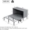 Merax Schrankbett 140x200 cm, Holzbett mit Lattenrost, Wandklappbett, vertikales Doppelbett mit Lattenrost, Jugendbett, grau Bild 4