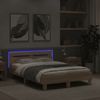 vidaXL Bettgestell mit Kopfteil LED-Beleuchtung Sonoma-Eiche 120x190cm 3207576 Bild 4
