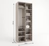 ABIKS MÖBEL Drehtürenschrank COMO 2 Schlafzimmerschrank mit Kleiderstange und Regalen Bild 2