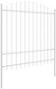 vidaXL Gartenzaun 8 pcs Weiß 170 x 215 cm Pulverbeschichteter Stahl 3360176 Bild 4